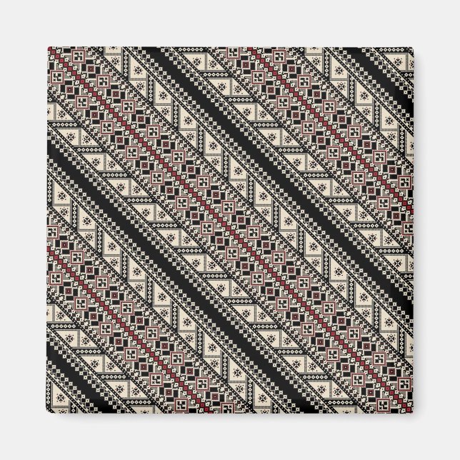 Íman Design de padrões decorativo ukrainiano (Frente)