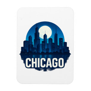 Íman Design de paisagem urbana de alta-lua em Chicago S