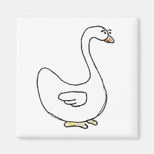 Íman Design de Pássaro Branco Graceful Swan