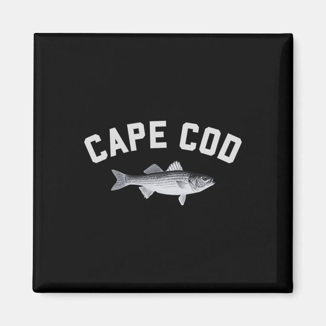 Íman Design de pesca divertida com listras de Cape Cod  (Frente)