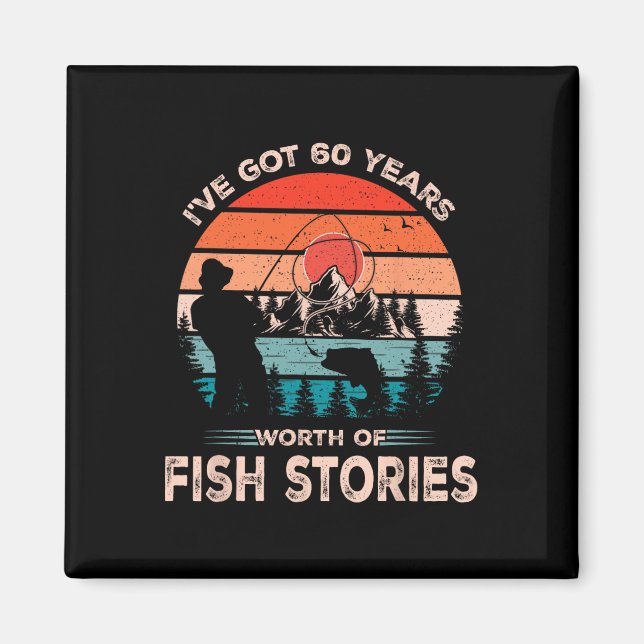 Íman Design de pesca legal 60 anos de idade presente de (Frente)