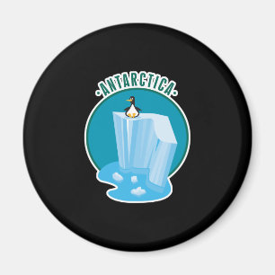Íman design de pinguim antártico