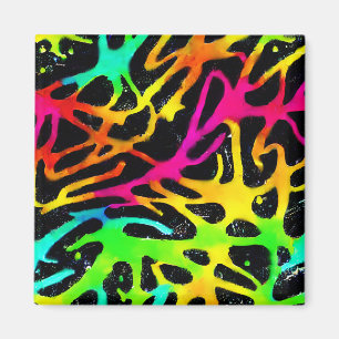 Íman Design de pintura colorida com néon