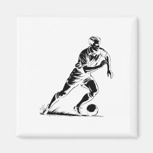 Íman Design de Pixel Art de Bola de Futebol em Moviment