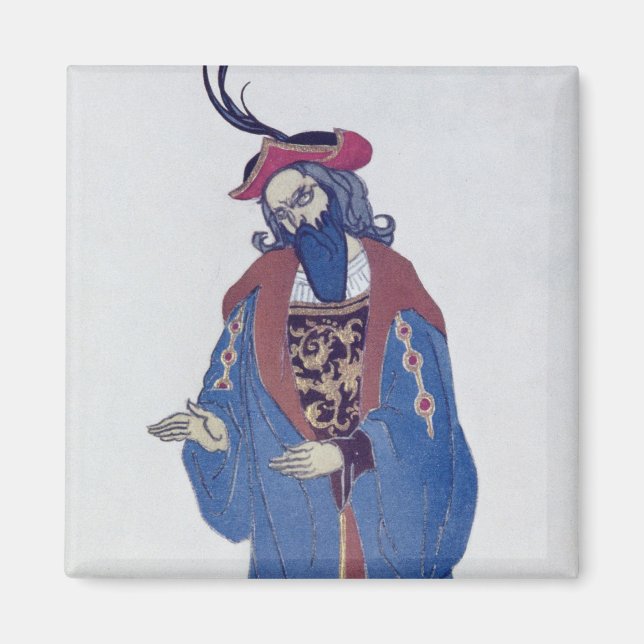 Íman Design de roupa para barba azul, de beleza adormec (Frente)
