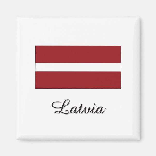 Íman Design de Sinalizador da Letónia (Frente)