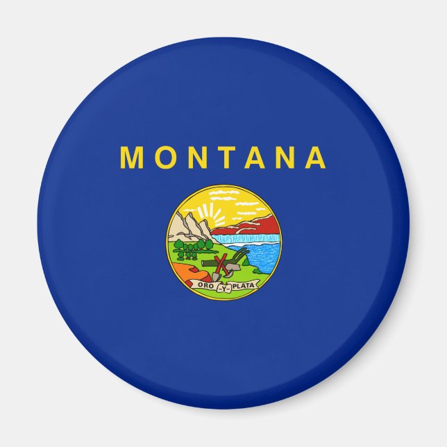 Íman Design de Sinalizador do Estado de Montana (Frente)