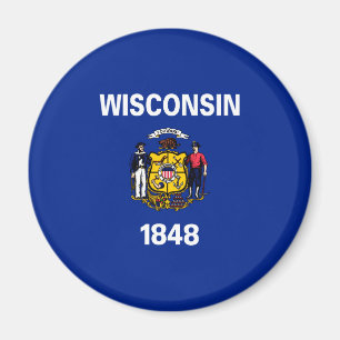 Íman Design de Sinalizador do Estado de Wisconsin