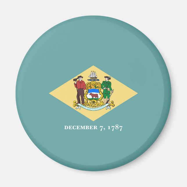 Íman Design de Sinalizador do Estado Delaware (Frente)