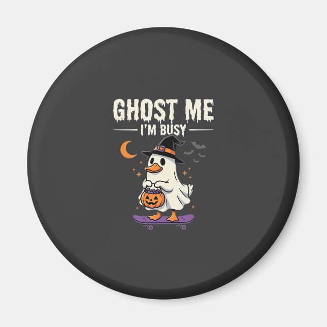 Íman Design de Skate Halloween Ghost Duck_1 (Frente)