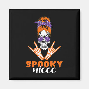 Íman Design de "Spookie Niece" Para O Crânio Engraçado 