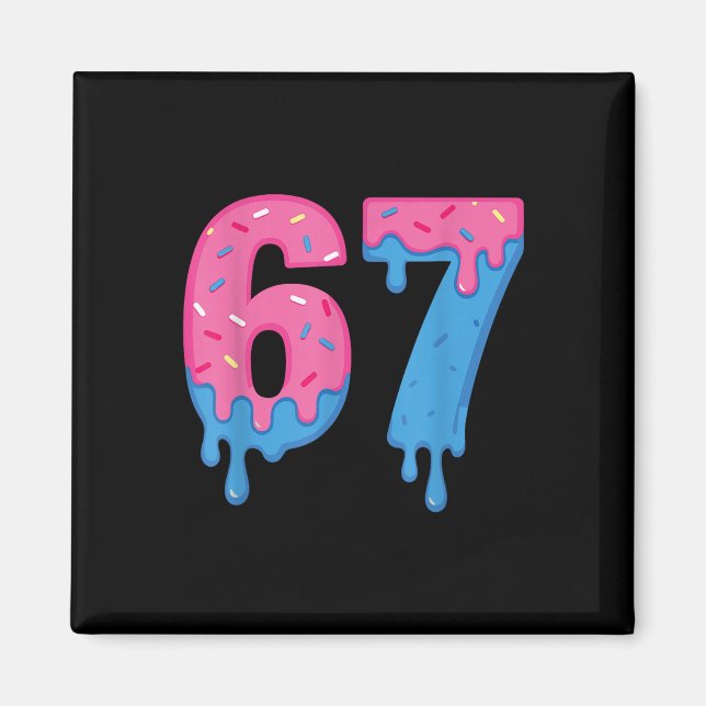 Íman Design de sprinkles seis sete divertido Donut 67 M (Frente)