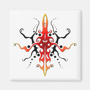 Íman Design de Tatuagem Tribal de Máscara Abstrata - ve