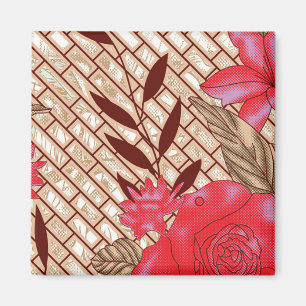 Íman Design de tecido de intricato com padrões florais