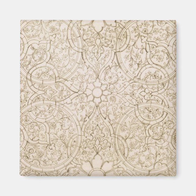 Íman Design de teto para a Sala de Pérolas, em Isfahan, (Frente)