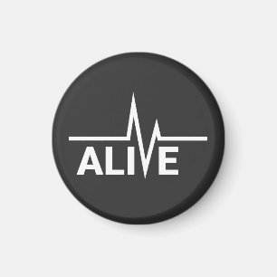 Íman Design de texto Alive Heartbeat