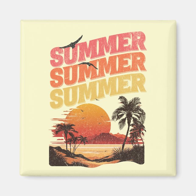 Íman Design de texto de Verão (Frente)