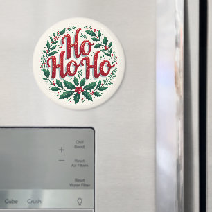 Íman Design de Tipografia de Coroa de Natal Ho Ho Ho