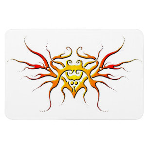 Íman Design de Tribal do Coração Alado - vermelho