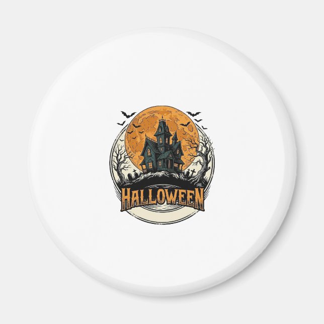 Íman Design de Vetor de Casa Assombrada de Halloween Vi (Frente)