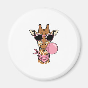 Íman Design de Vetor de Chiclete de Girafa com Gravação