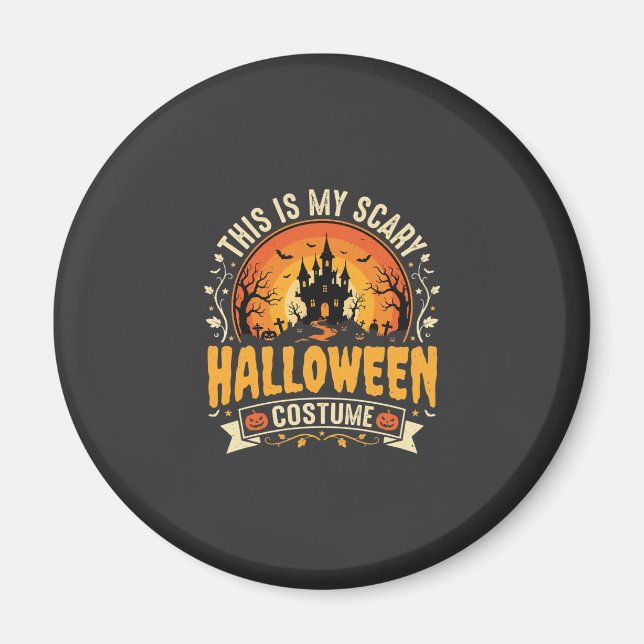 Íman Design de vetor de fantasia assustadora de Hallowe (Frente)