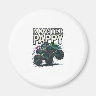 Íman Design de Vetor Vintage de Caminhão Monstro Pappy 