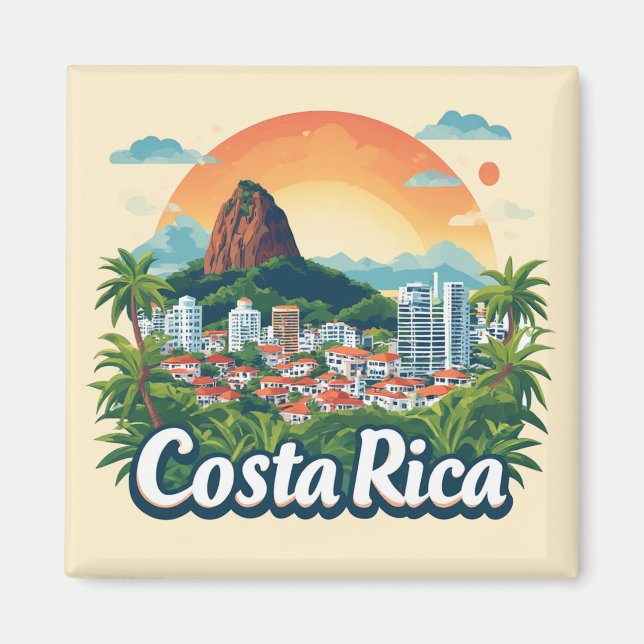 Íman Design de Viagem Costa Rica 🗺️ (Frente)