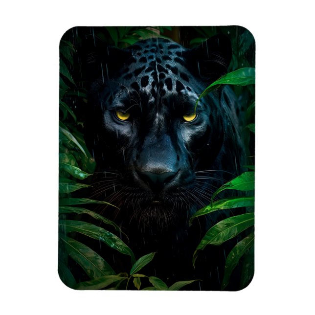 Íman Design de Vida Selvagem da Selva da Pantera Negra  (Vertical)