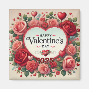 Íman Design dia de os namorados com Rosas e Corações
