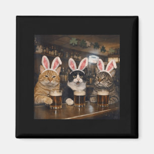 Íman Design Dia de Páscoa Gato Engraçado Homens Mulhere