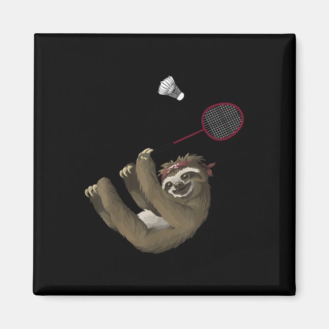 Íman Design Divertido de Badminton para Jogadores de Ba (Frente)
