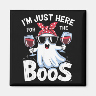 Íman Design Divertido de Fantasma de Halloween Estou Aq