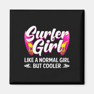 Íman Design Divertido de Garota Surfista para Mulheres