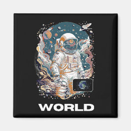 Íman Design do Astronauta Mundial