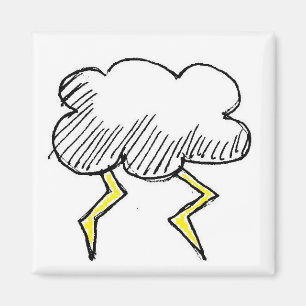 Íman Design do Cartoon Storm Cloud Rainy Day