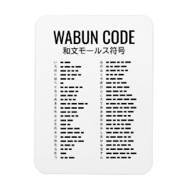 Íman Design do Código Wabun - Arte Morse Japonesa