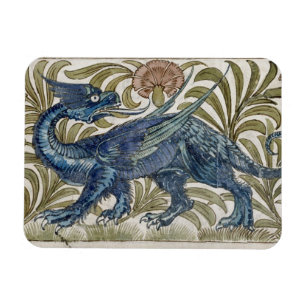 Íman Design do "dragão" para um azulejo (w/c no papel)