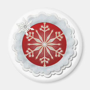 Íman Design do floco de neve do Natal