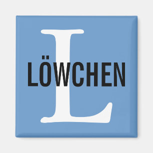Íman Design do monograma da raça de Löwchen