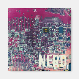 Íman Design do nerd do circuito vermelho