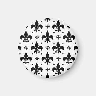 Íman Design do padrão Fleur-de-lis de fundo branco