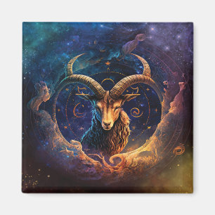Íman Design em Aquarela do Signo de Capricórnio
