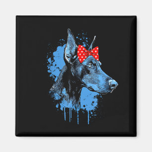Íman Design engraçado de doberman para amantes de cães