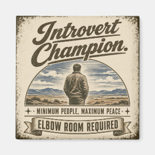 Íman Design engraçado de introvertido estilo vintage