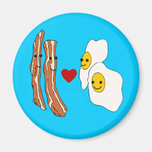 Íman Design engraçado do bacon dos ovos dos amores do