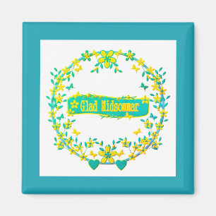 Íman design escandinava, Glad Midsommar