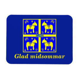 Íman design escandinava,Midsommar Glad Personalizado
