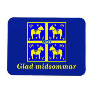 Íman design escandinava,Midsommar Glad Personalizado