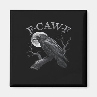 Íman Design F-Caw-F Clássico Gótico da Lua Pássaro Resf